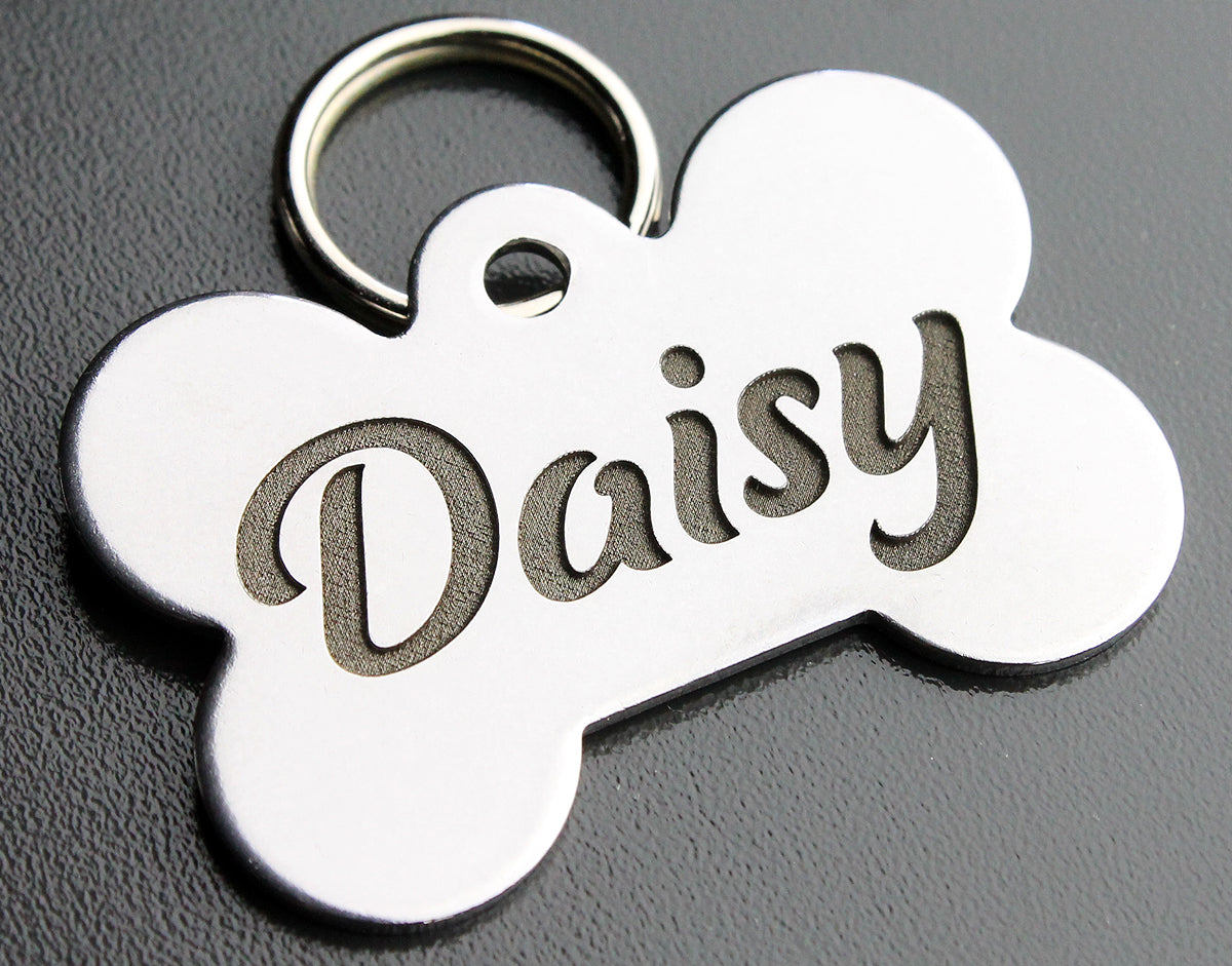 Stainless Steel Pet ID Tags Dog Tags Personalized Front and Back Engraving  (Round)