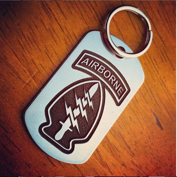 Deep Engraved Stainless Steel Pet ID Tag - Military Dog Tag (7/8" x1-1/2")